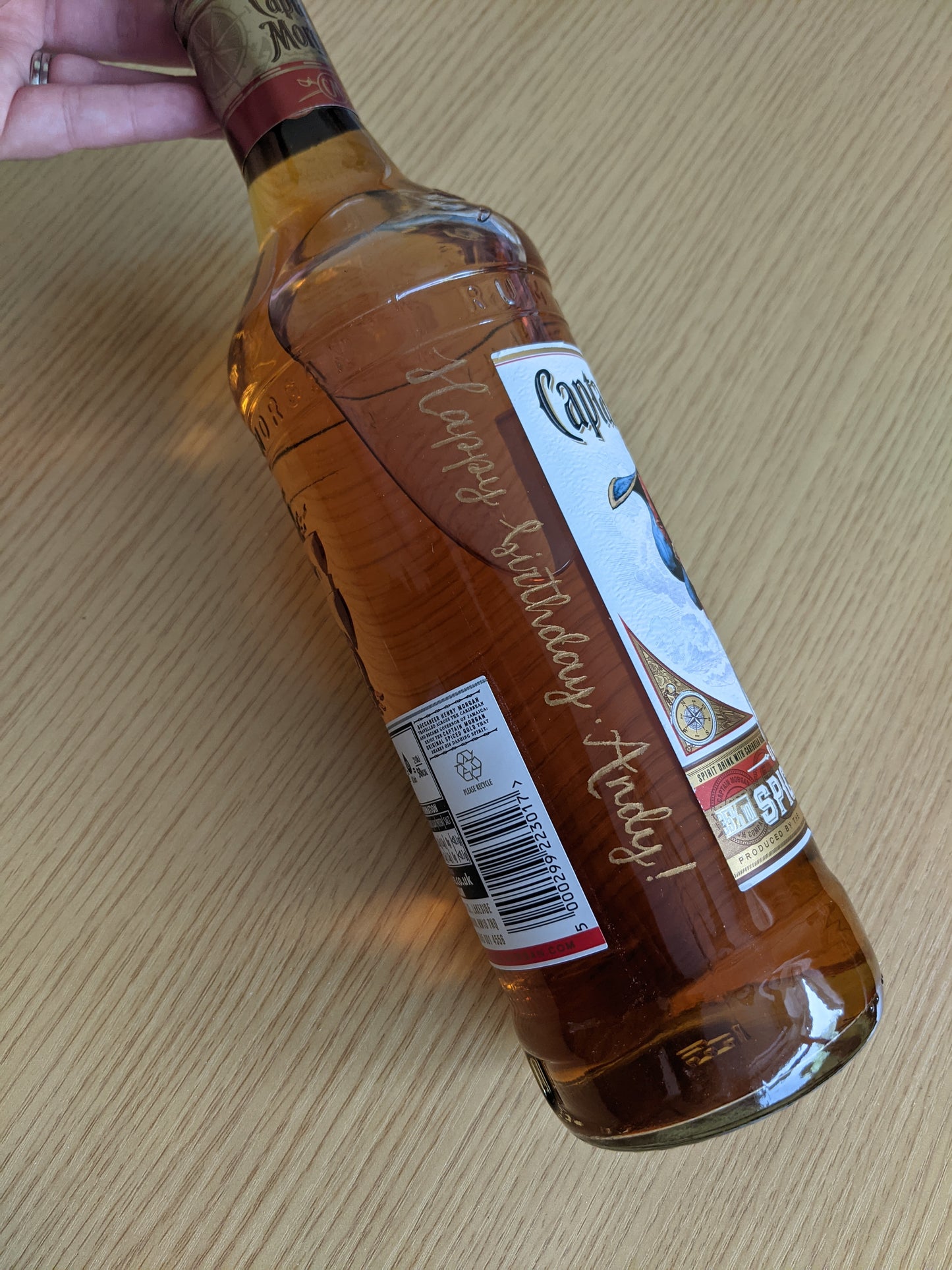 Alcohol engraving