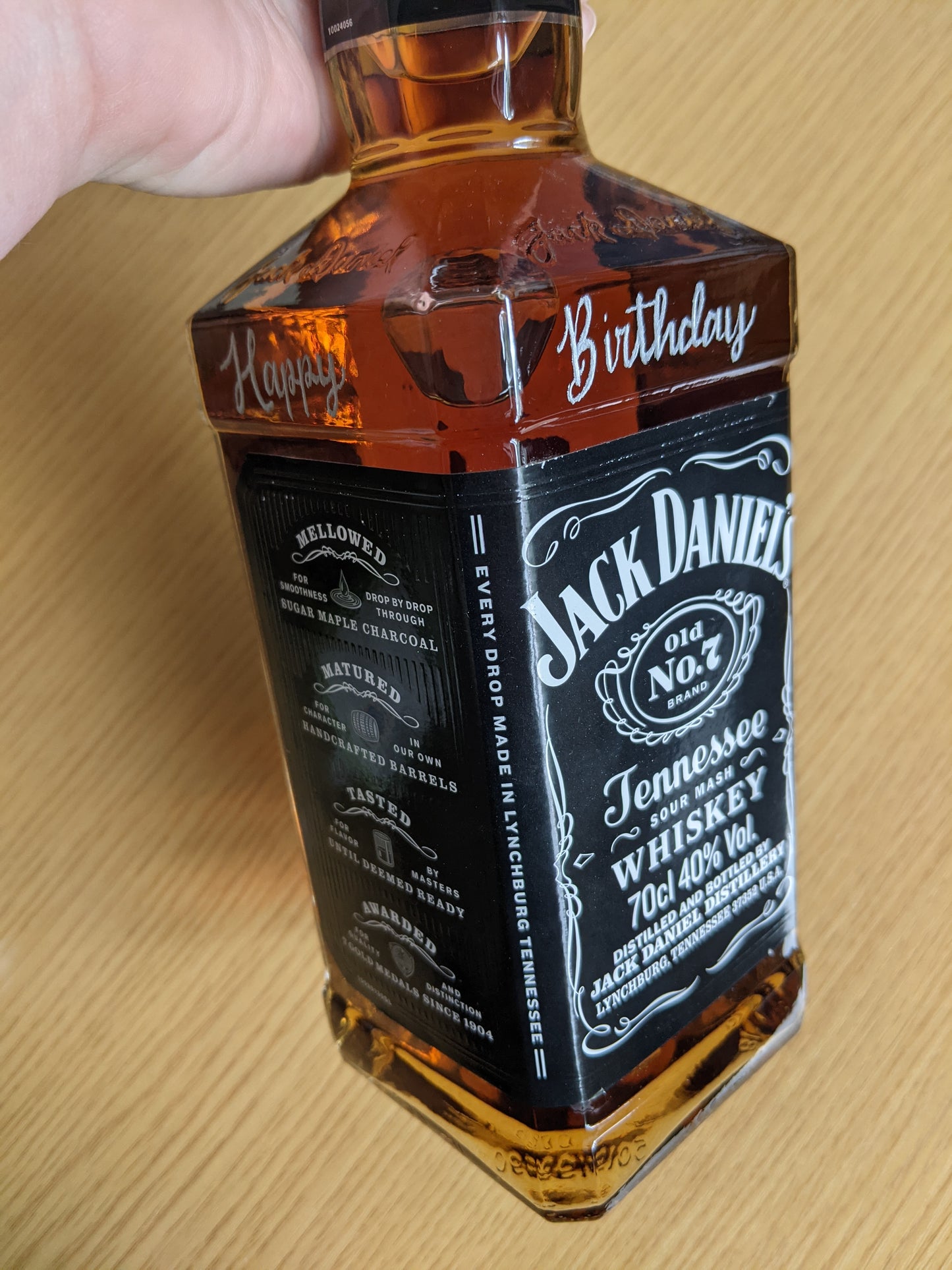 Alcohol engraving