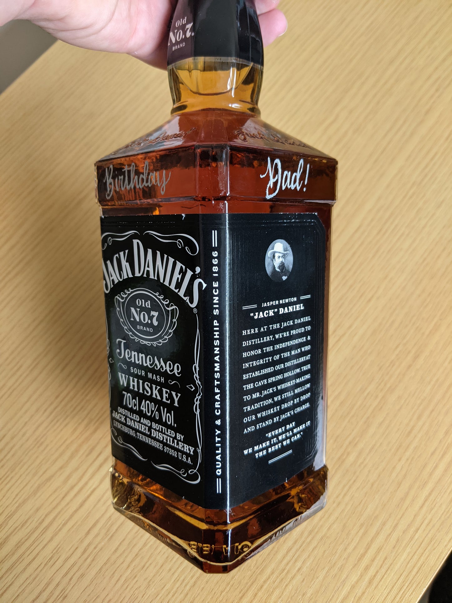 Alcohol engraving