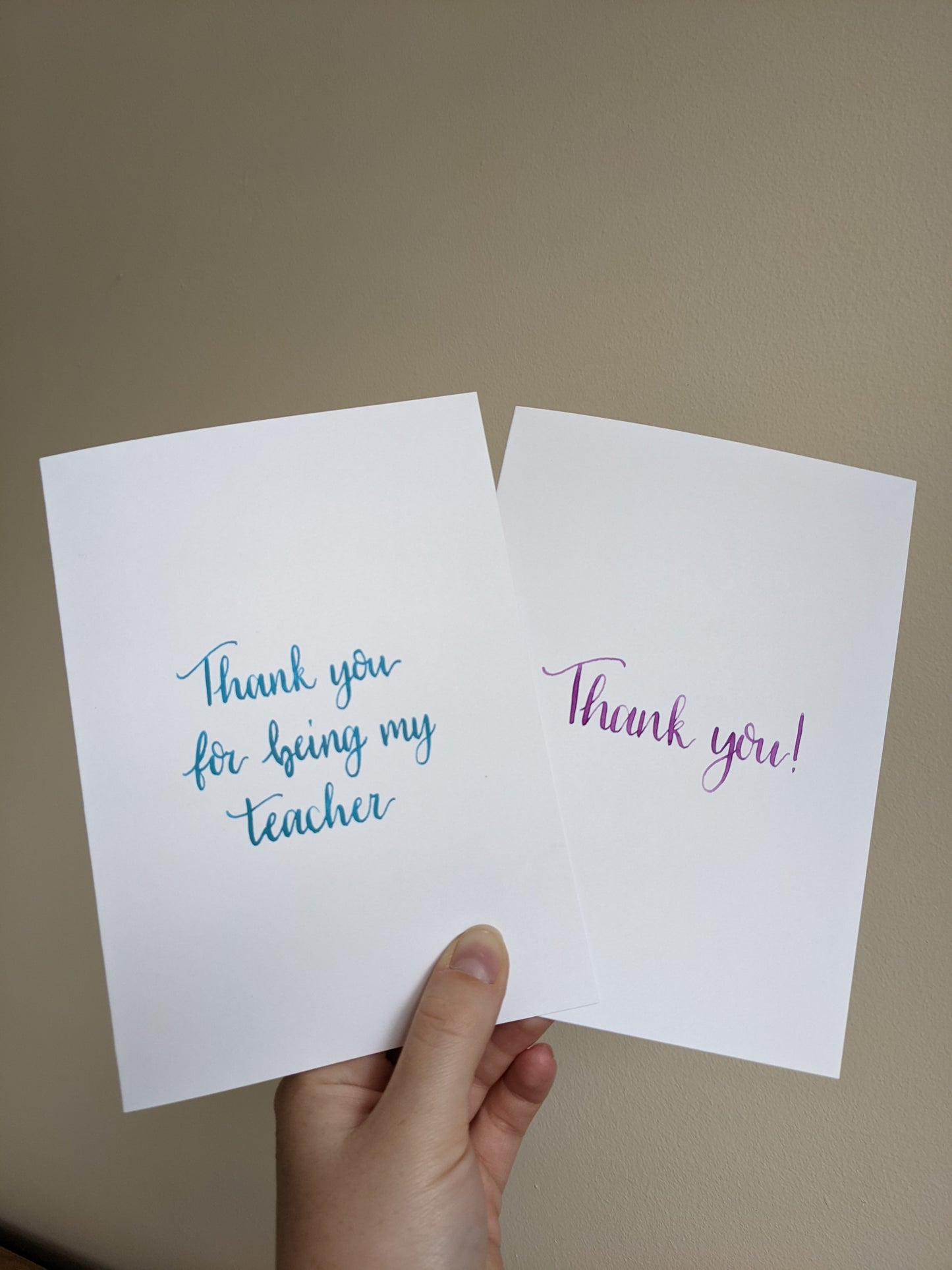 Thank you/teacher cards