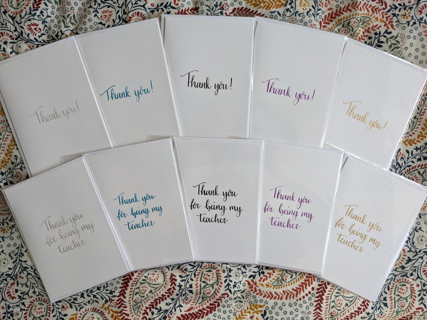 Thank you/teacher cards