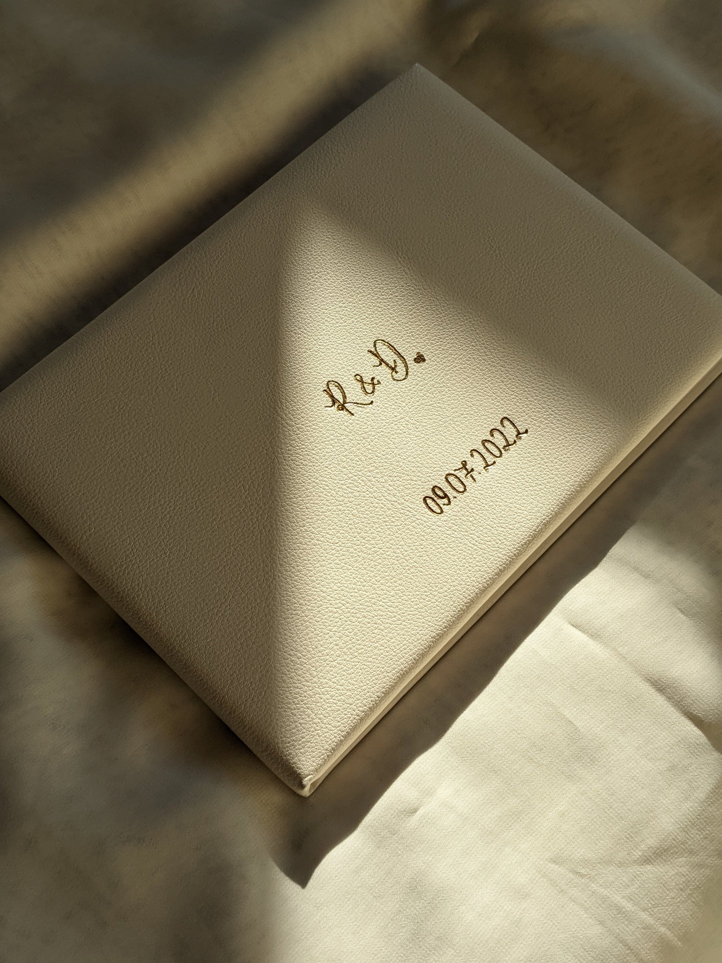 Faux leather guestbook