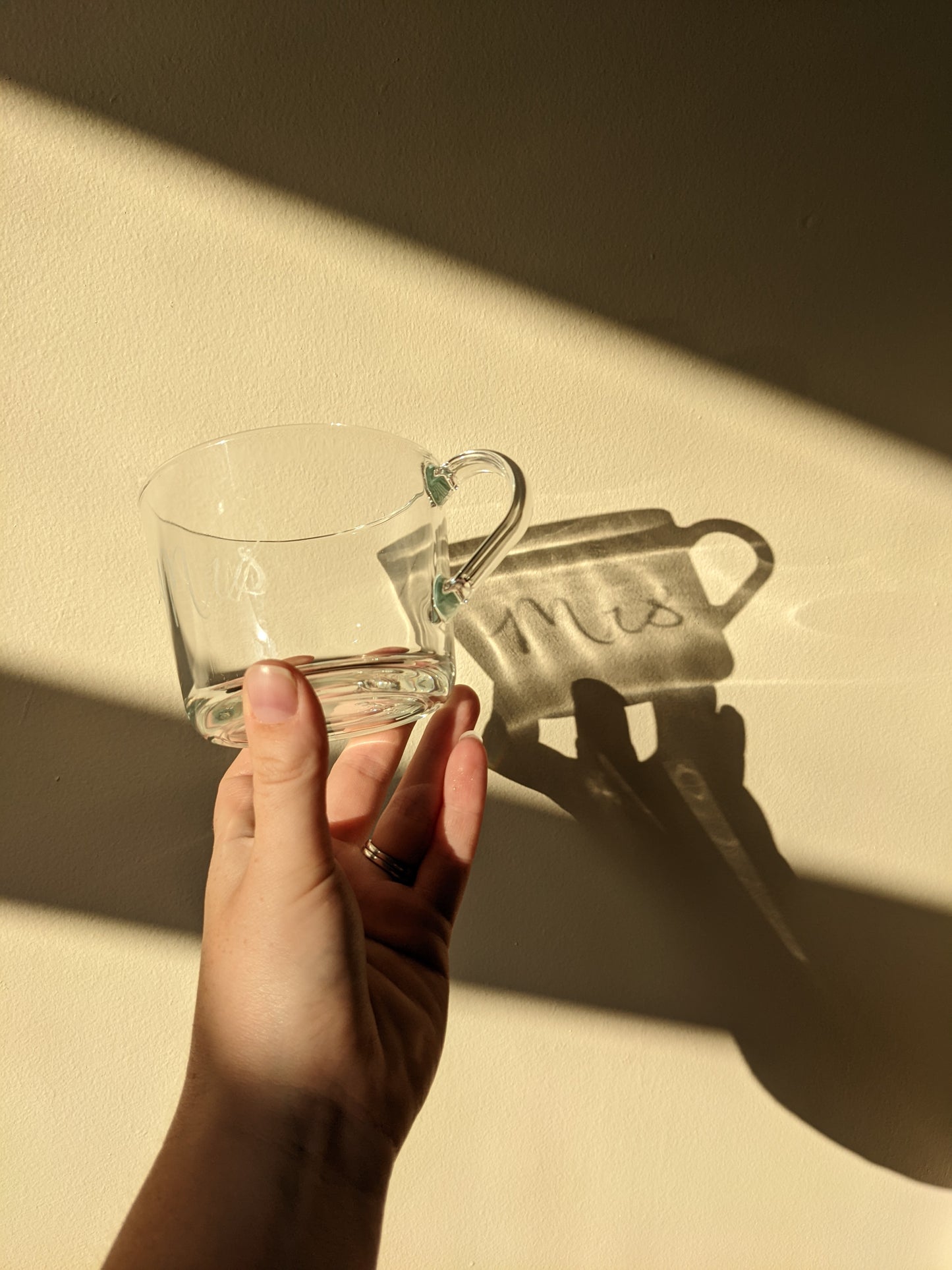 Engraved glass mugs