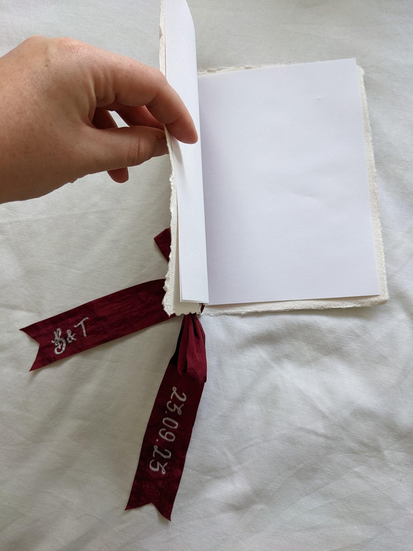 Handmade card vow books