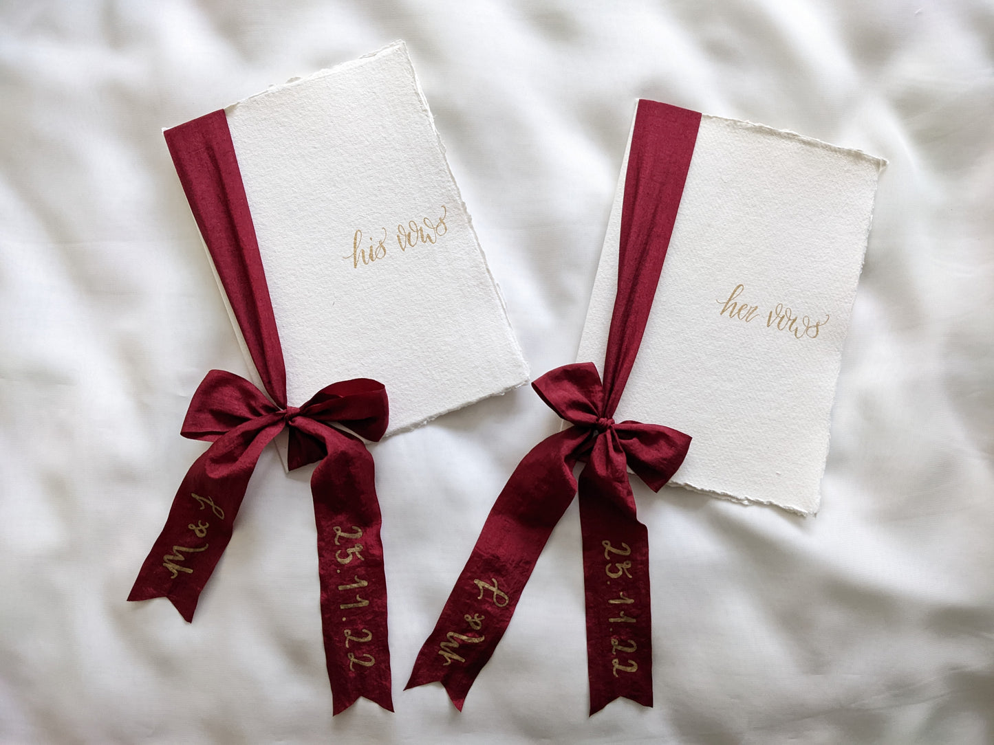 Handmade card vow books