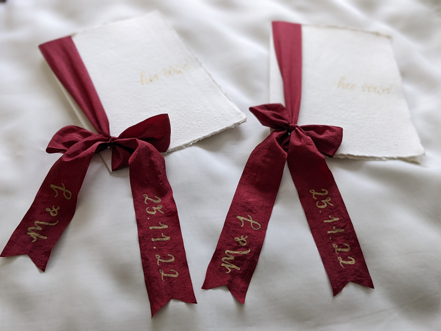 Handmade card vow books