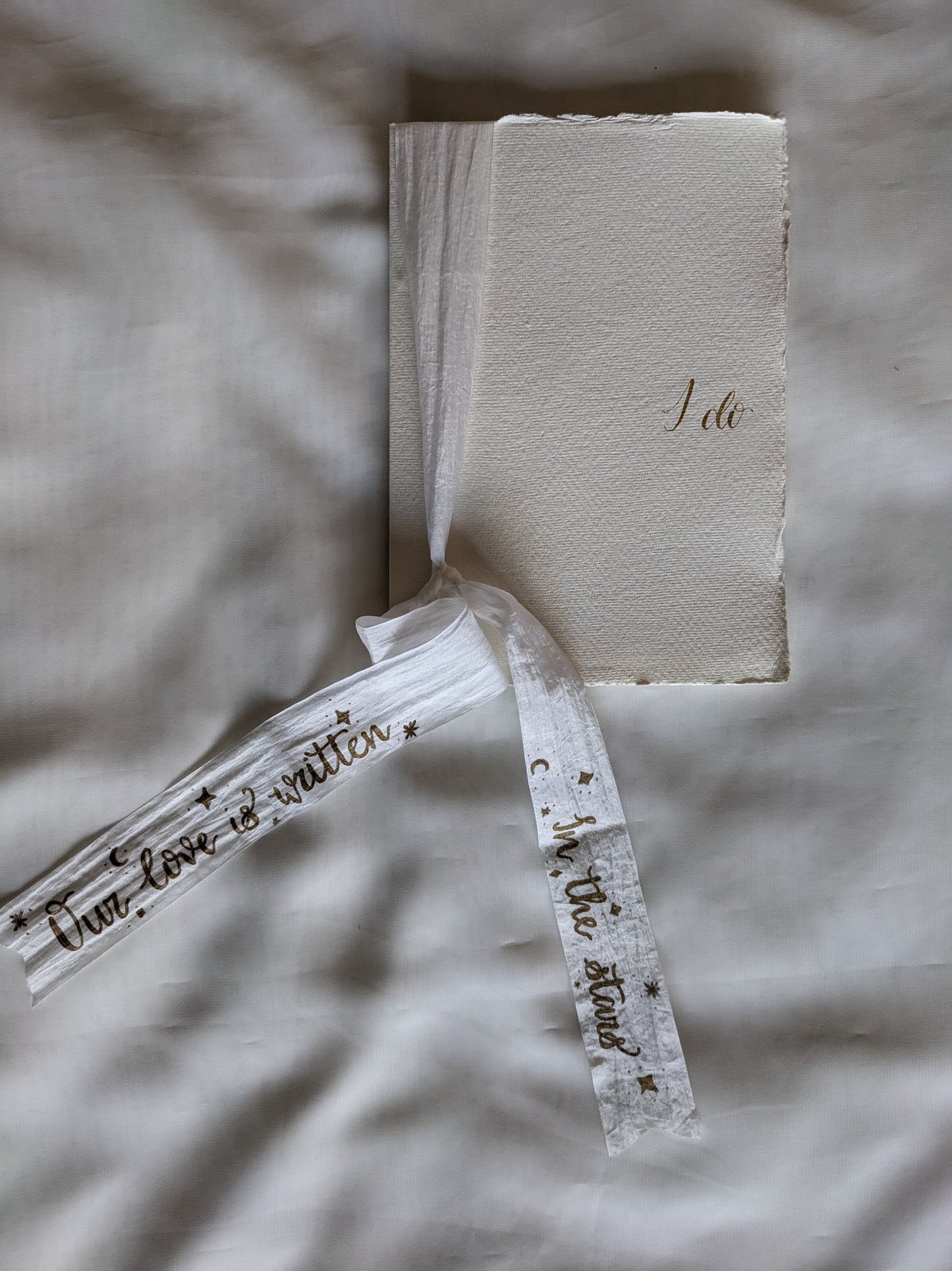 Handmade card vow books