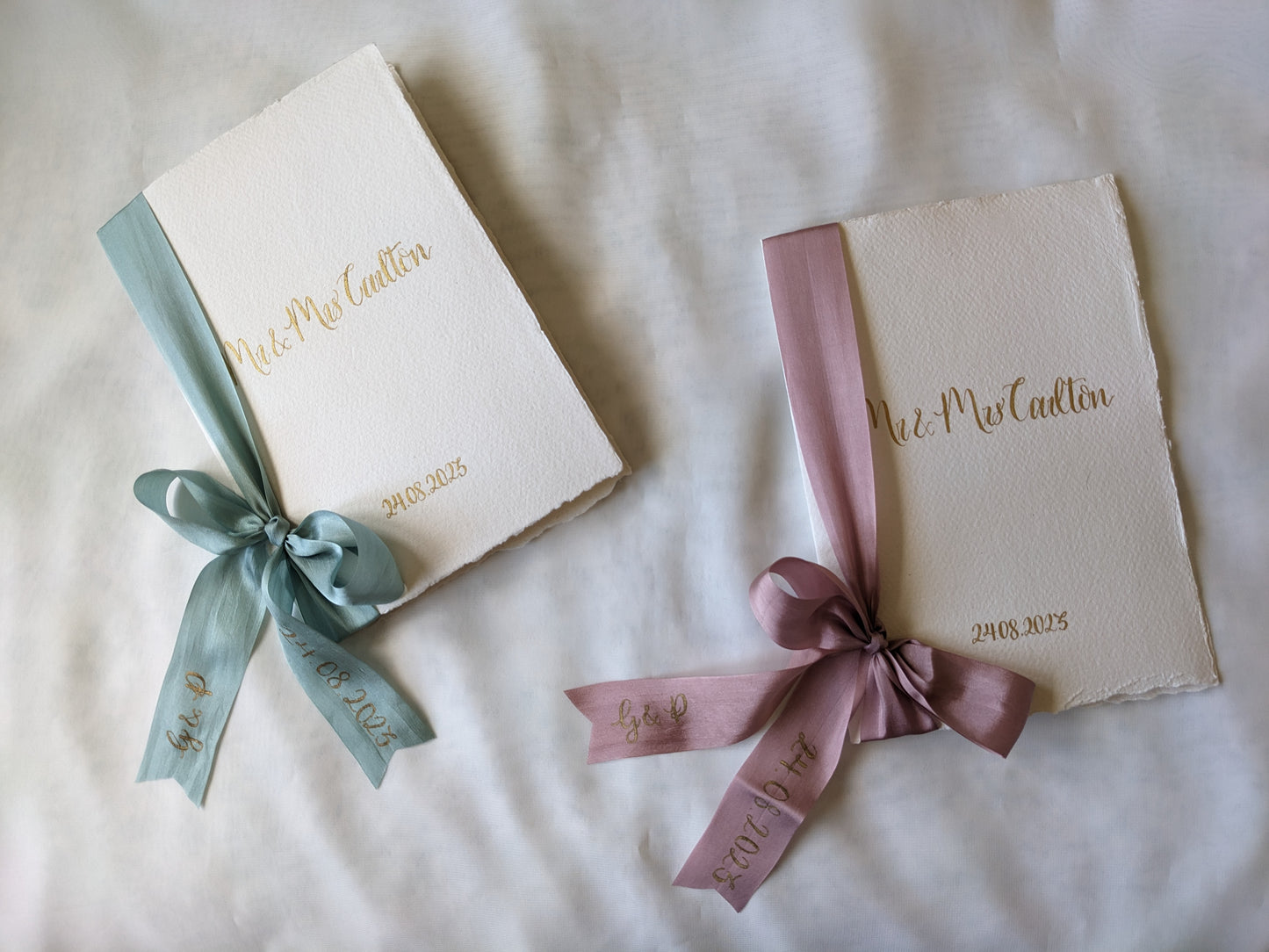 Handmade card vow books