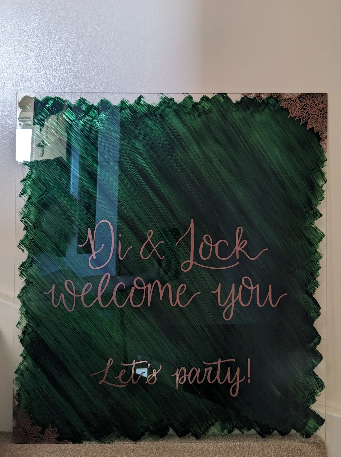 Acrylic welcome sign