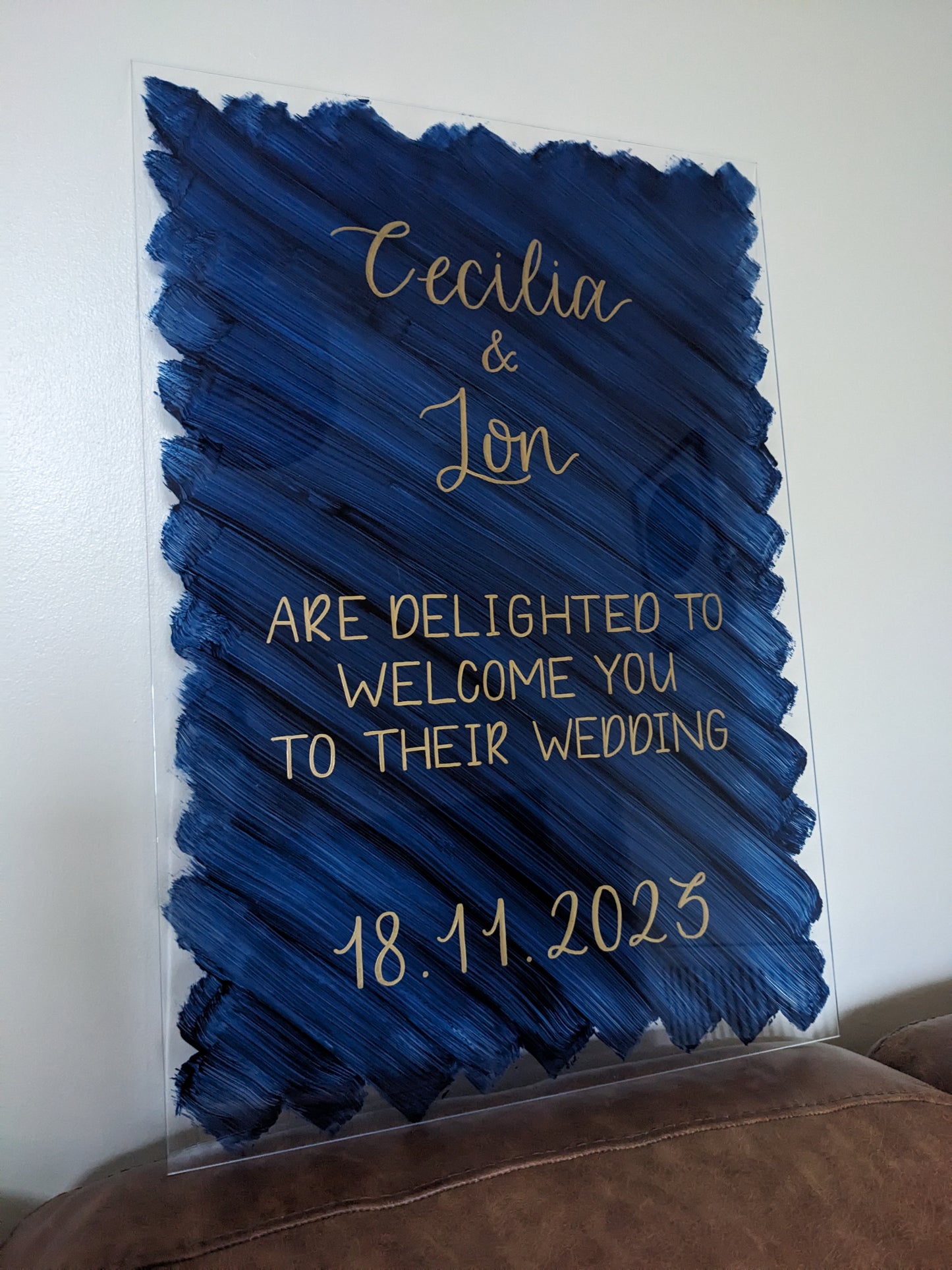 Acrylic welcome sign