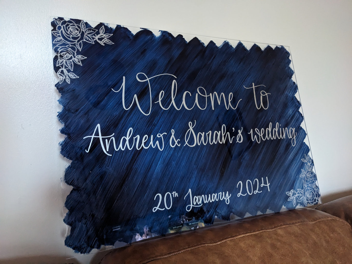 Acrylic welcome sign