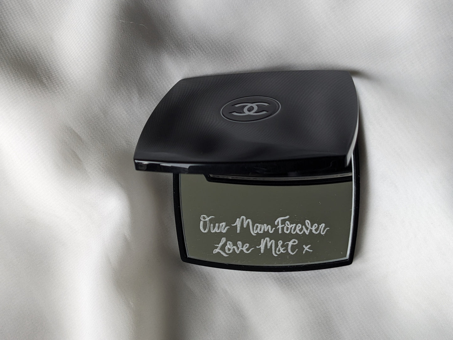 Engraved Chanel compact mirror