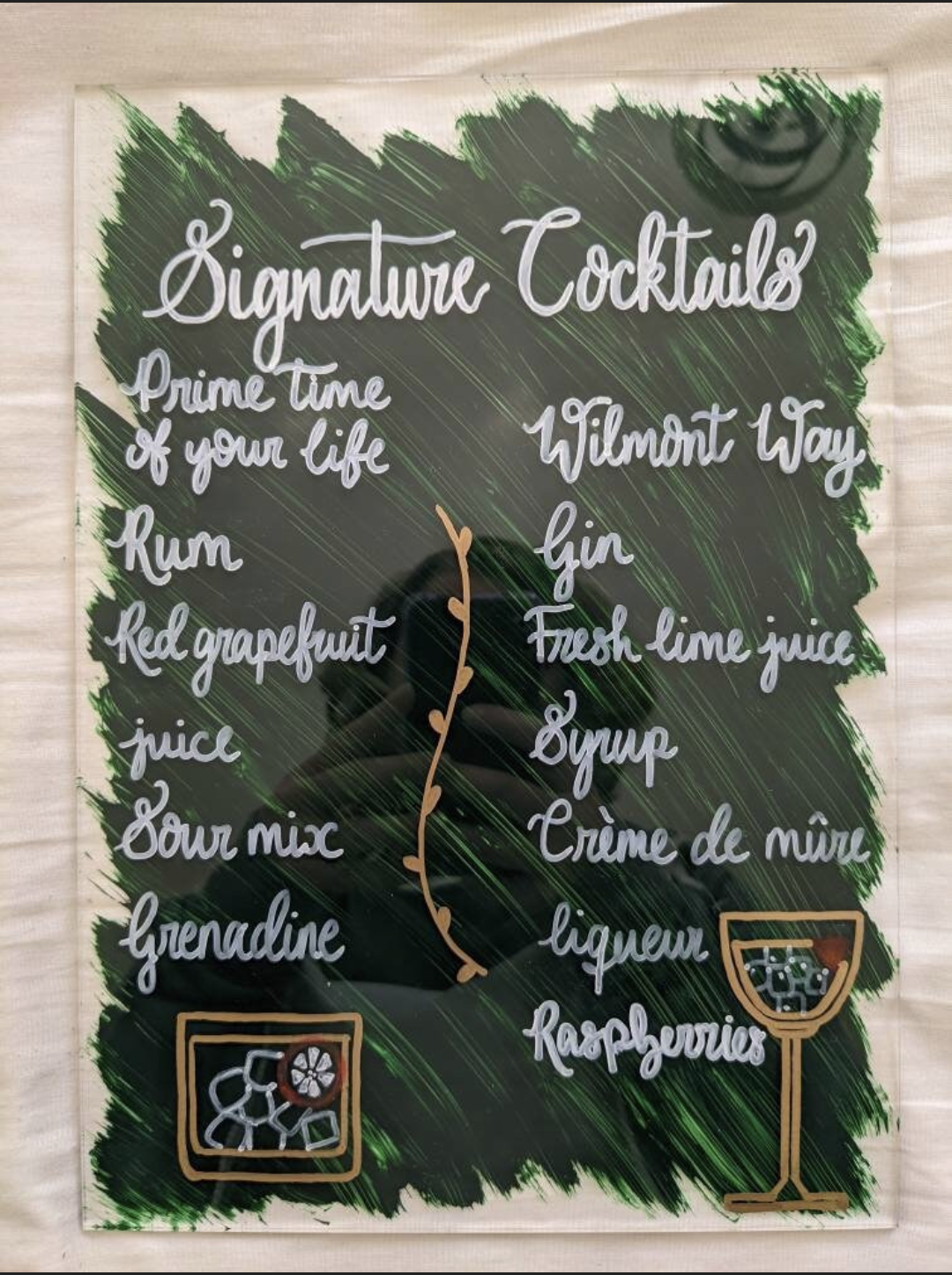 A4 acrylic wedding sign