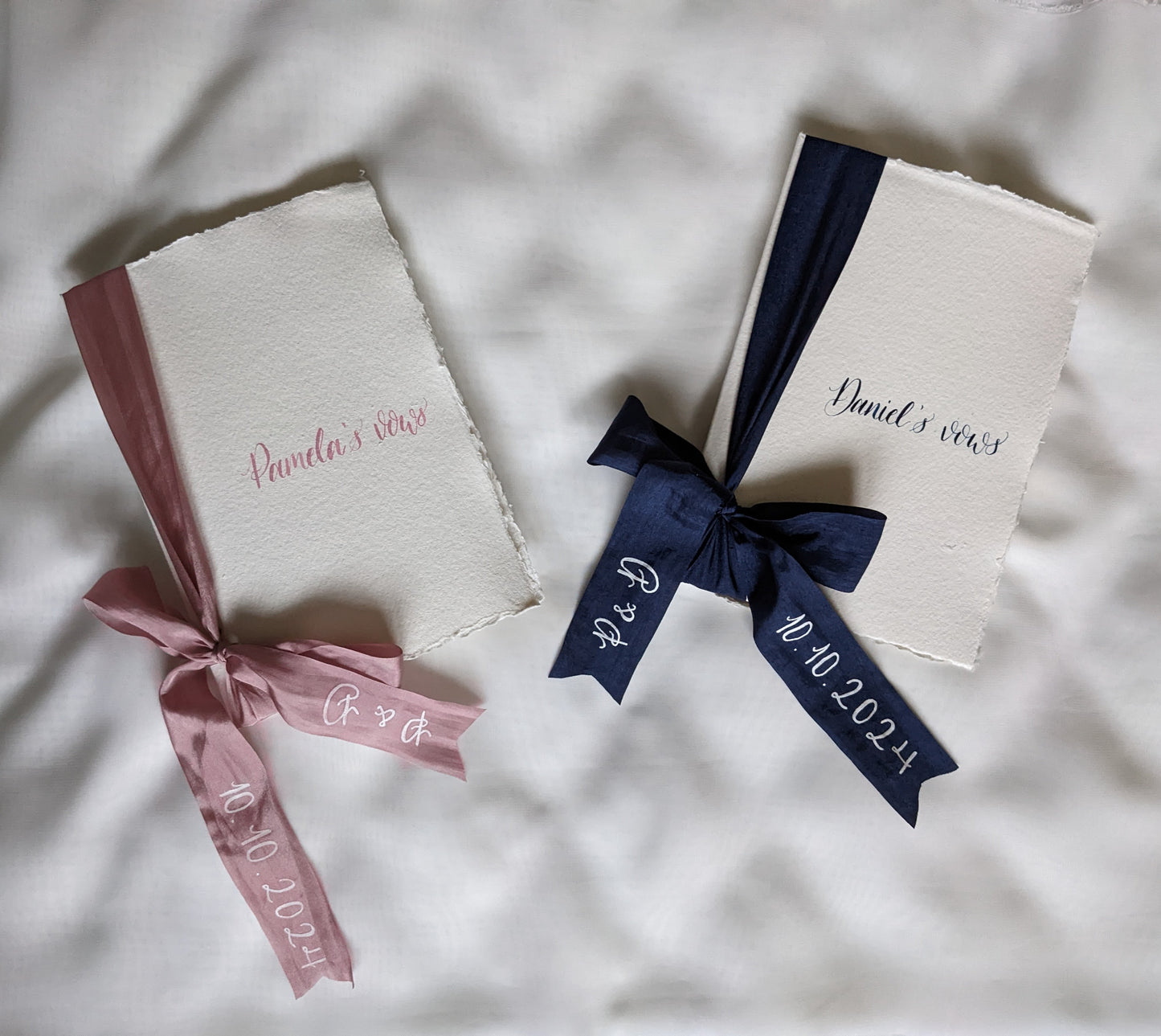 Handmade card vow books