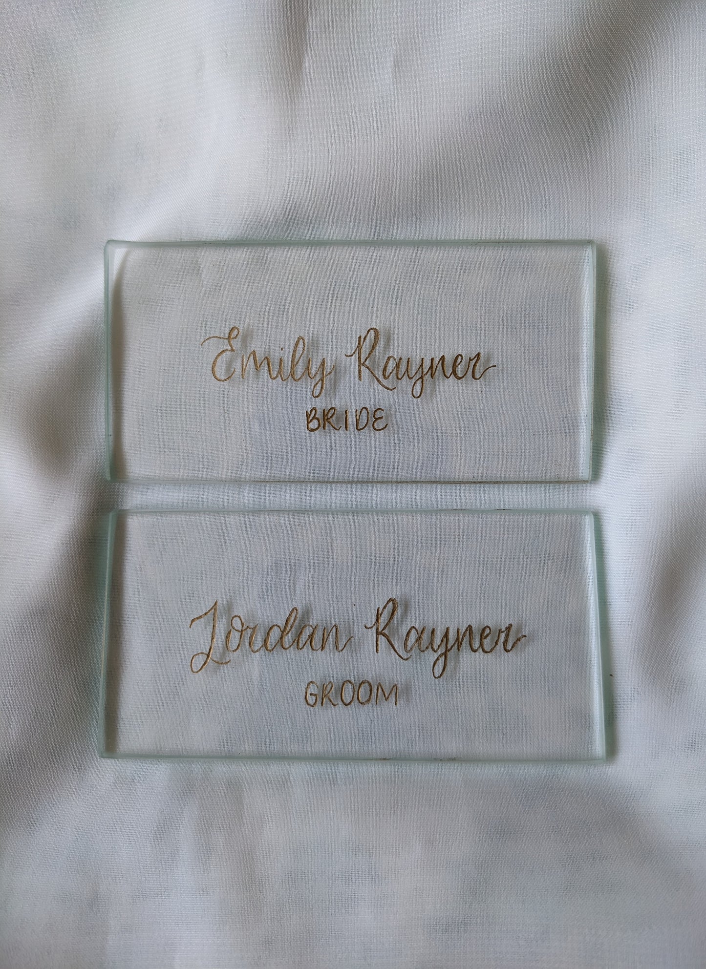 Engraved glass place names