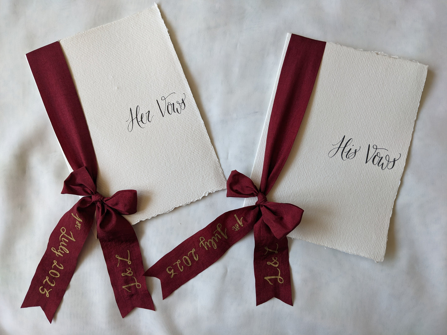 Handmade card vow books