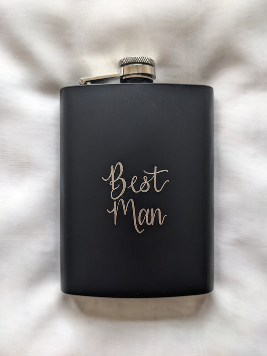 Engraved hip flasks