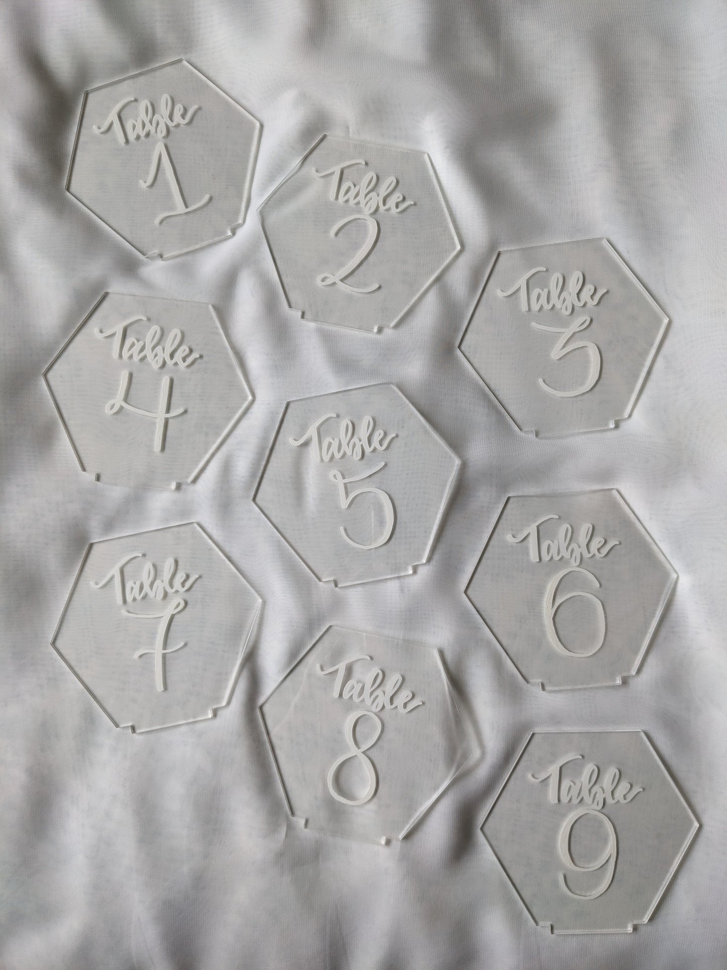 Acrylic table names/numbers