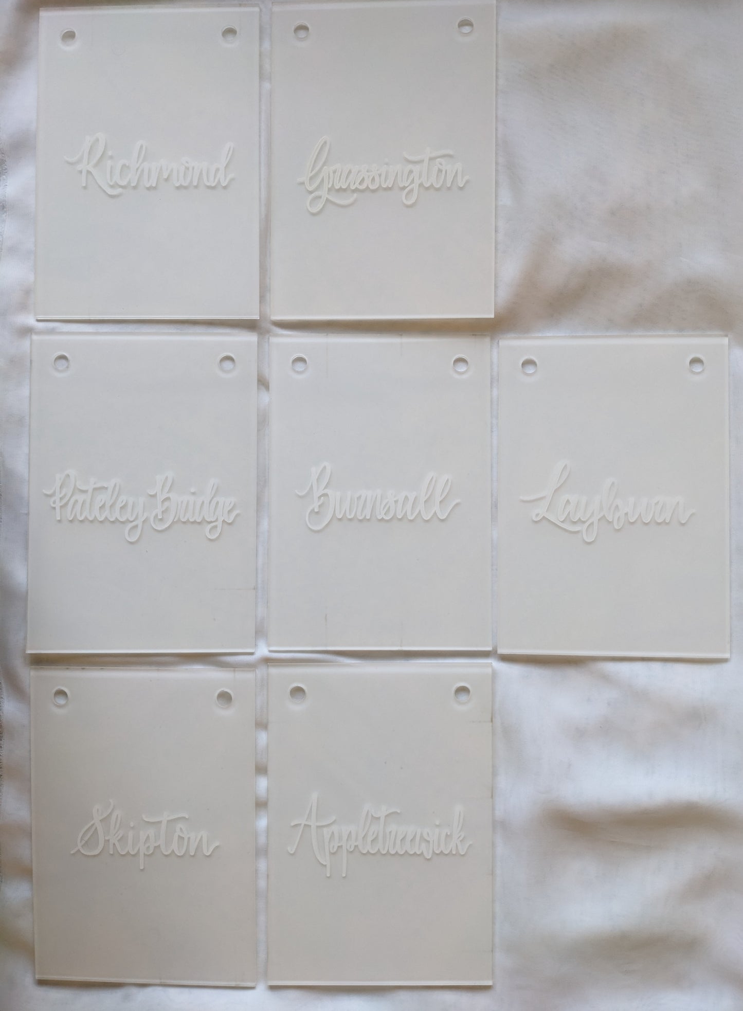 Acrylic table names/numbers