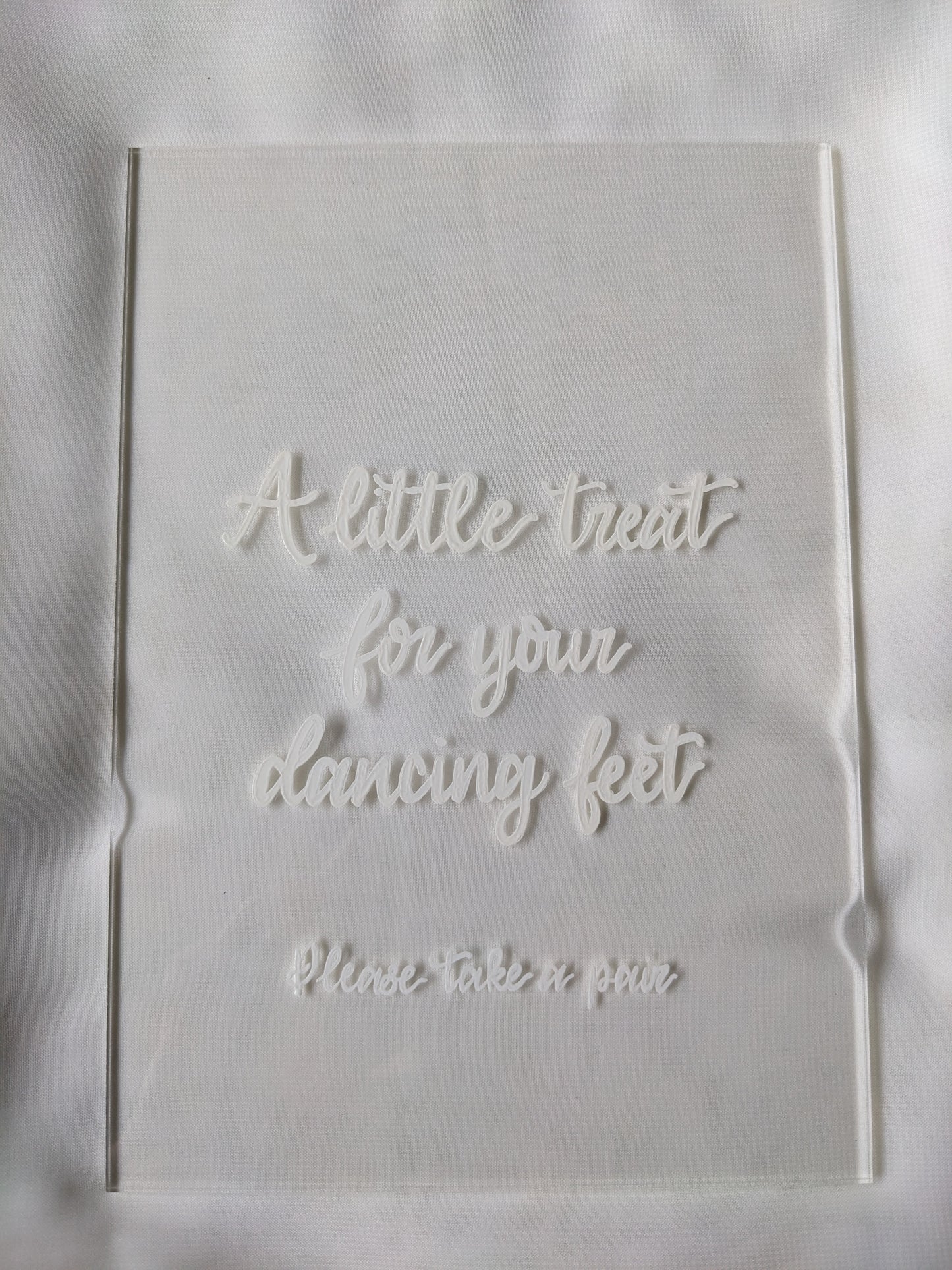 A5 acrylic wedding sign