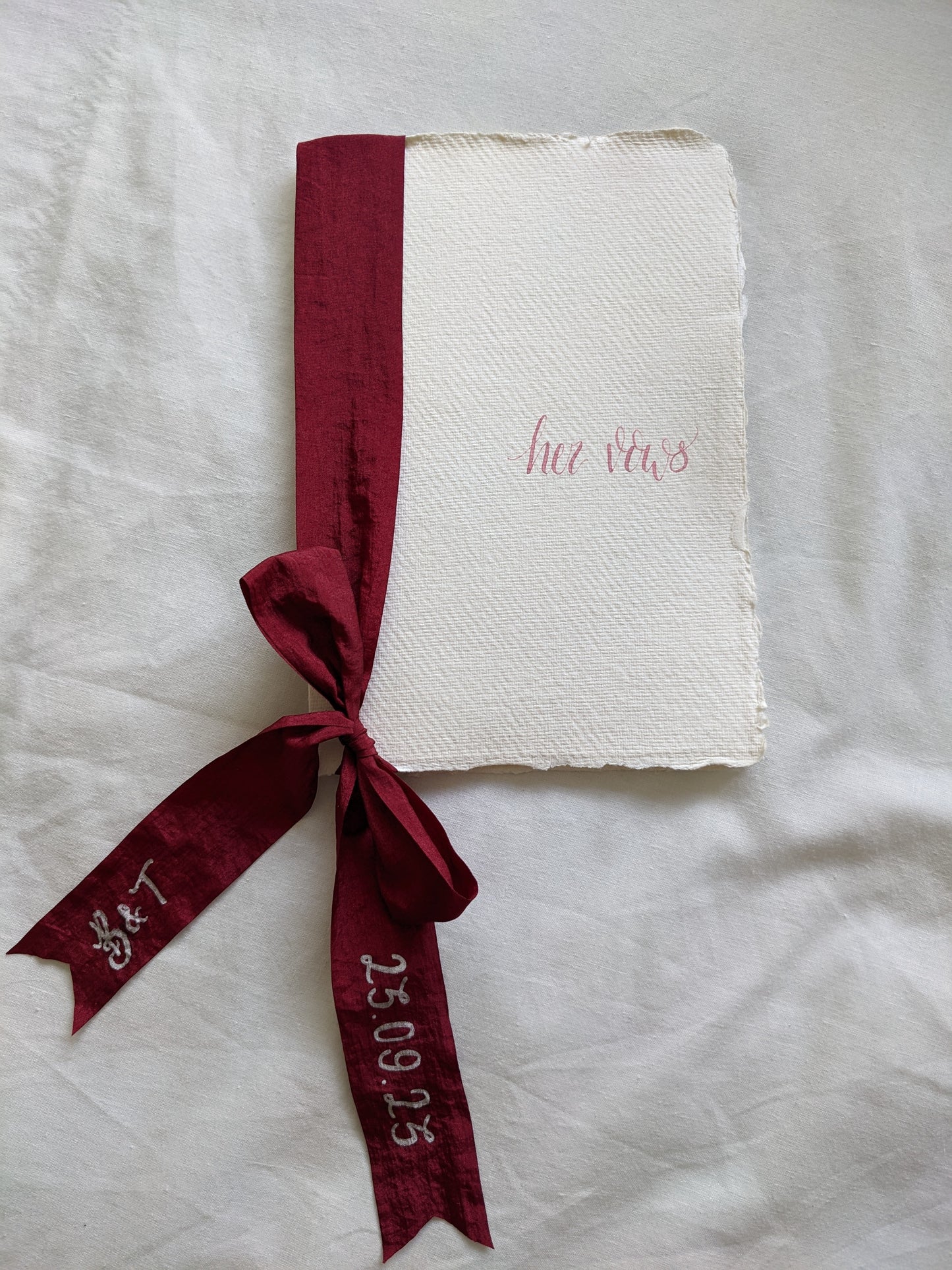 Handmade card vow books