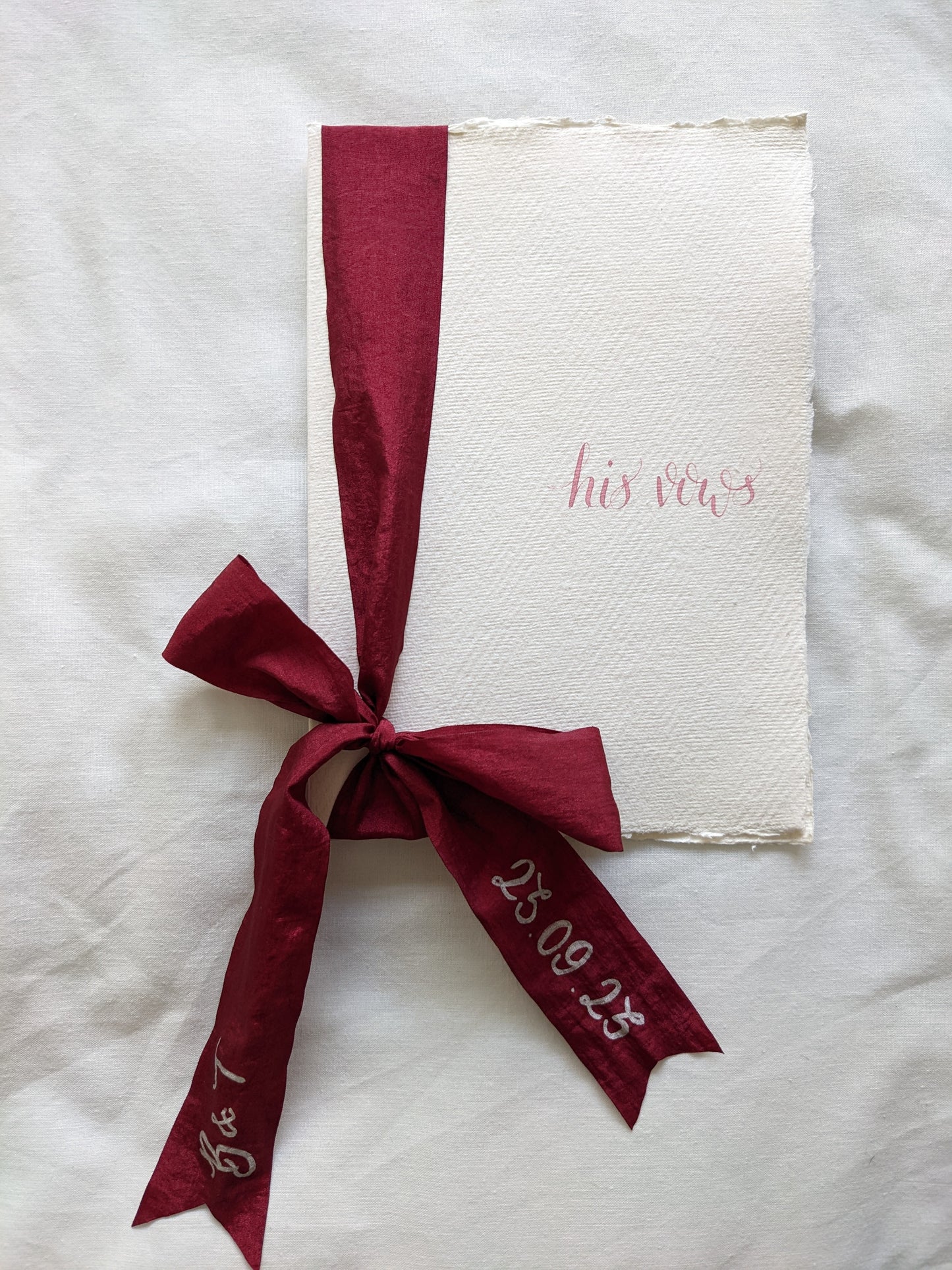 Handmade card vow books