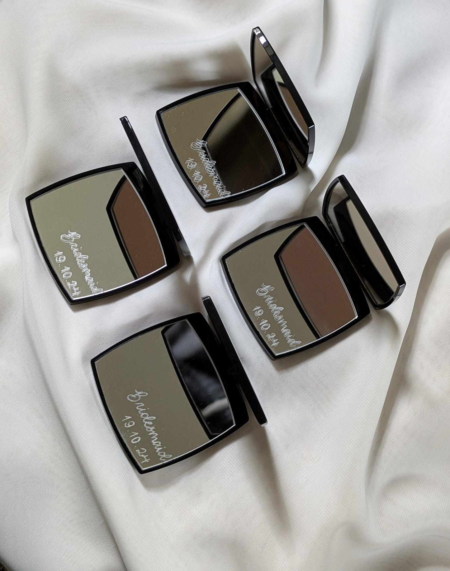 Engraved Chanel compact mirror