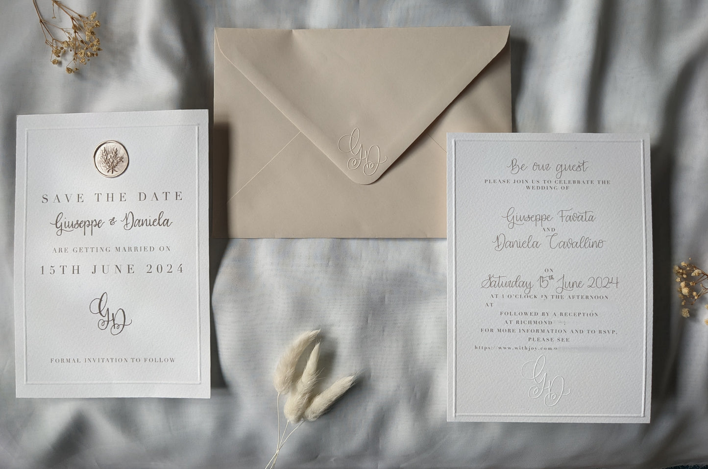 Monogram embossing stamp