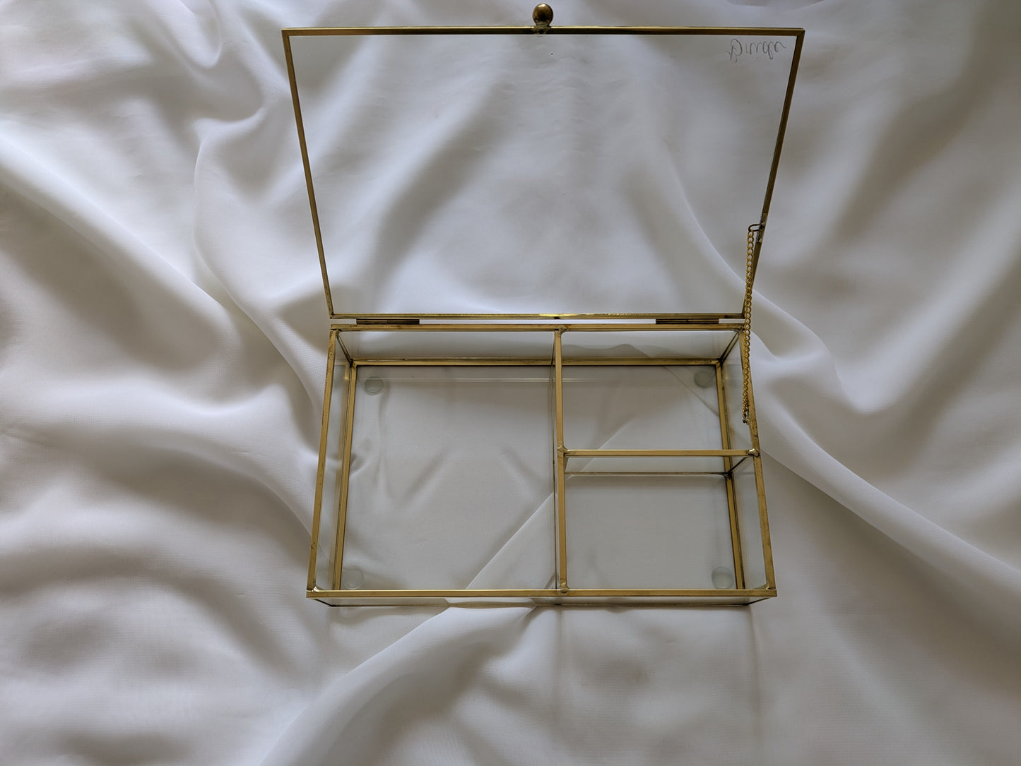 Offer - Engraved Bride glass jewellery box
