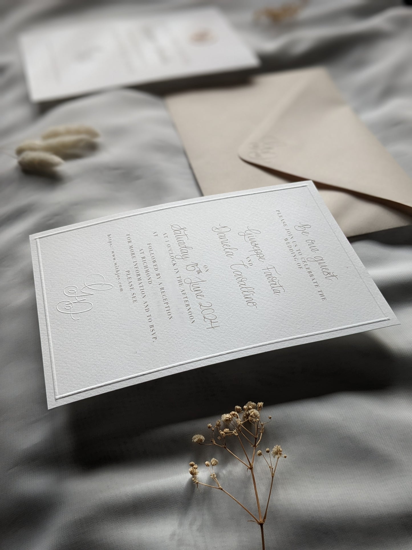 Monogram embossing stamp