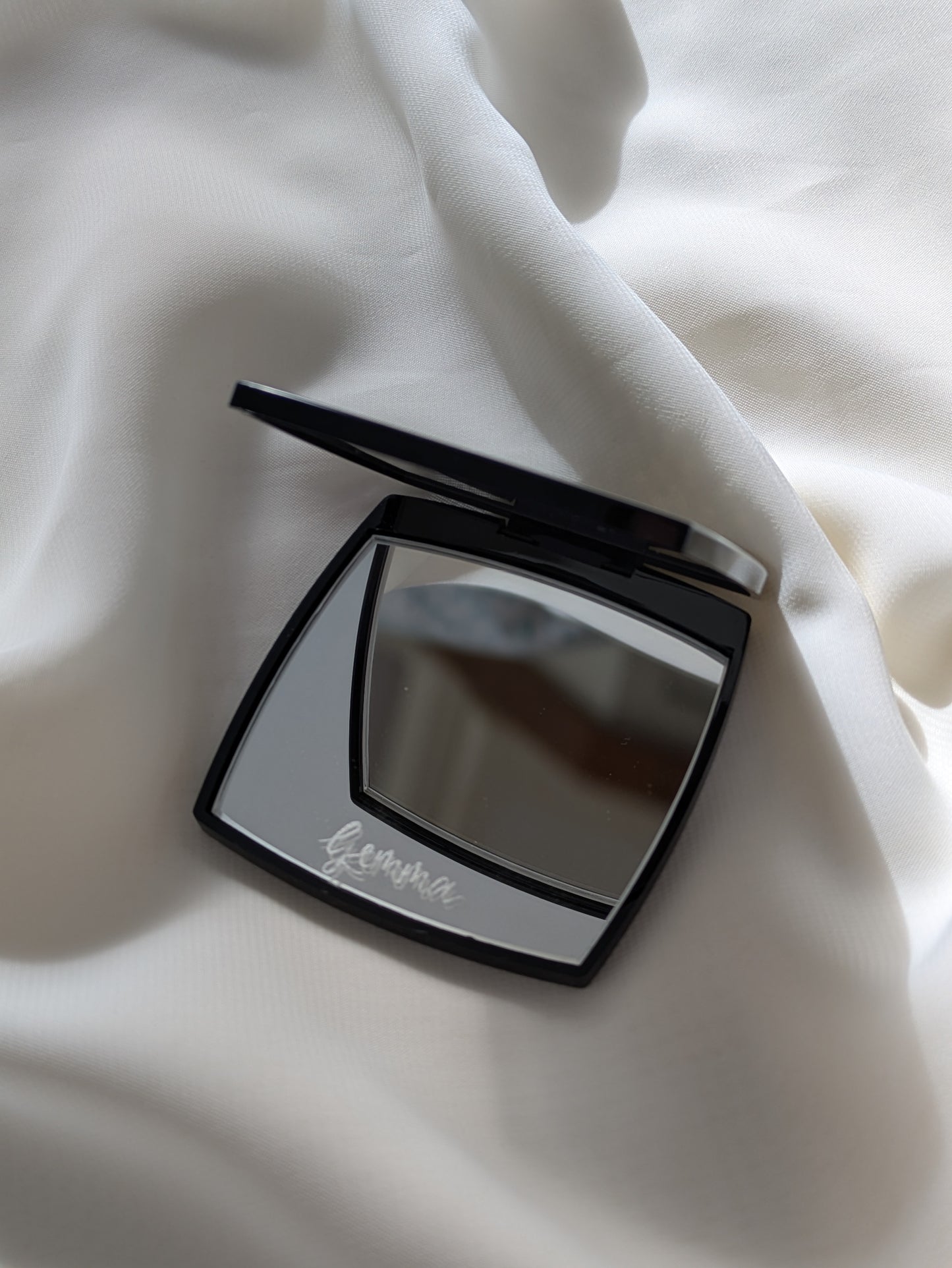 Engraved Chanel compact mirror
