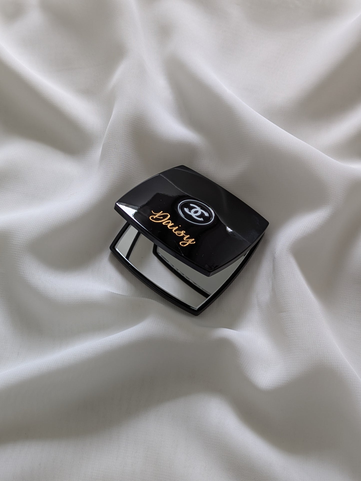 Engraved Chanel compact mirror