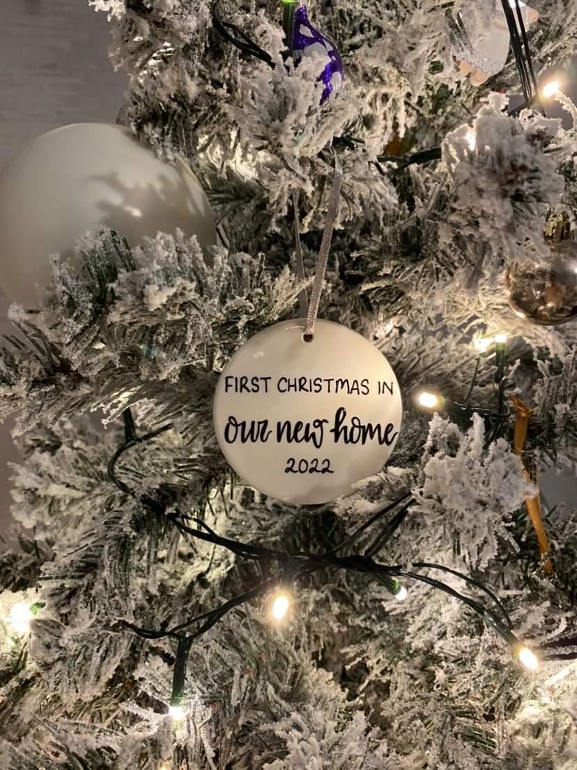 Handwritten ceramic bauble