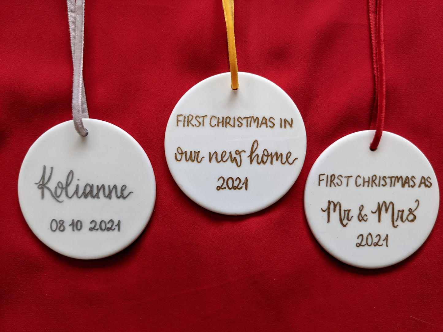 Engraved ceramic bauble