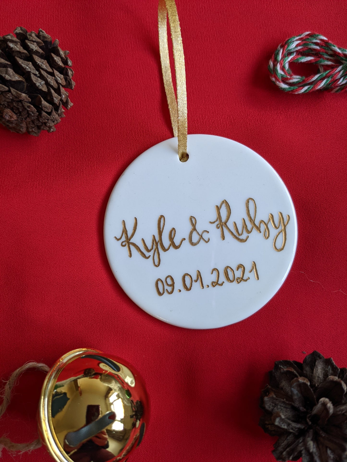 Engraved ceramic bauble