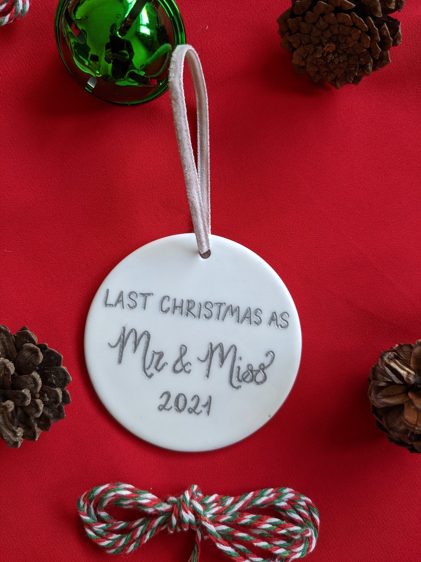 Engraved ceramic bauble