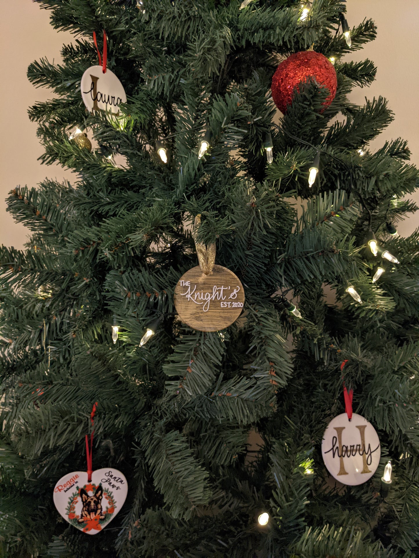 Handwritten ceramic bauble