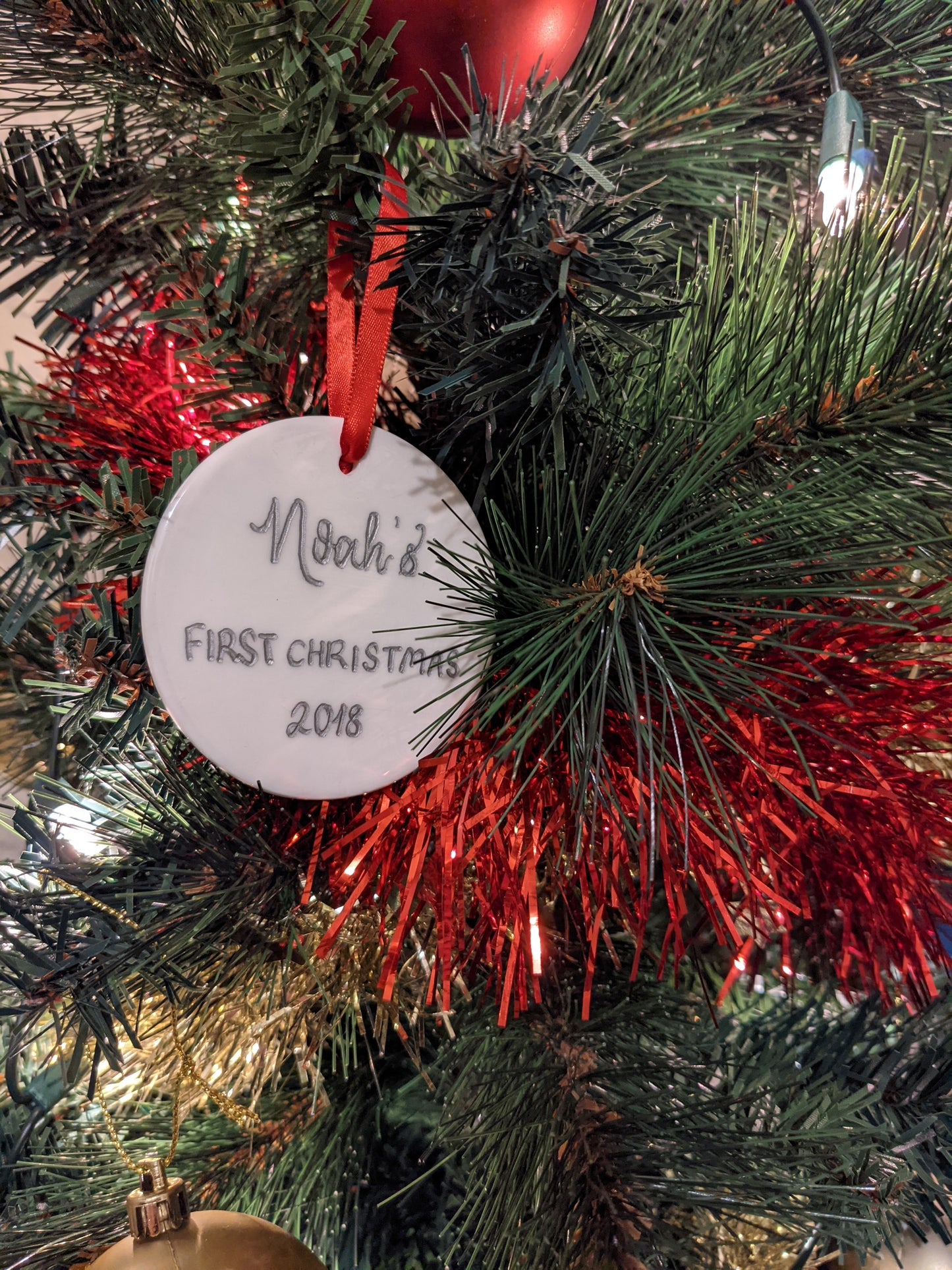 Engraved ceramic bauble
