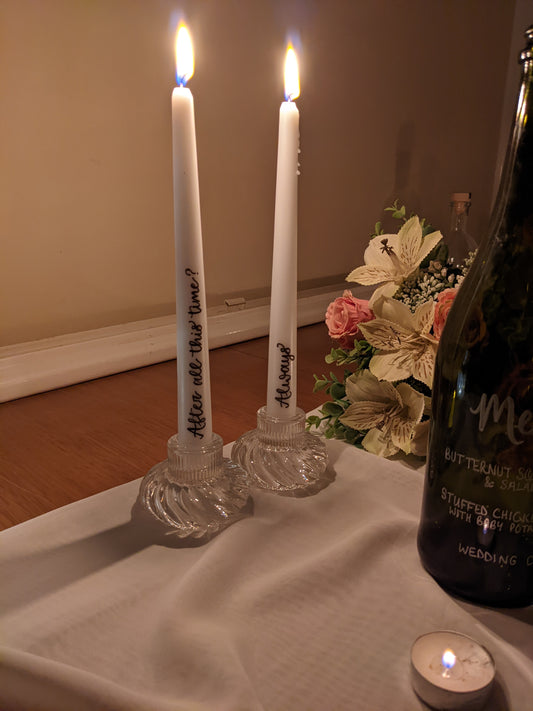 Calligraphy candles