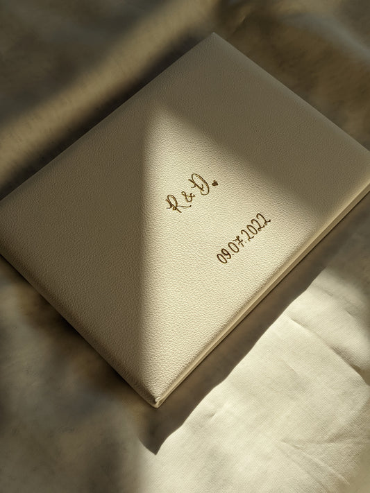 Faux leather guestbook