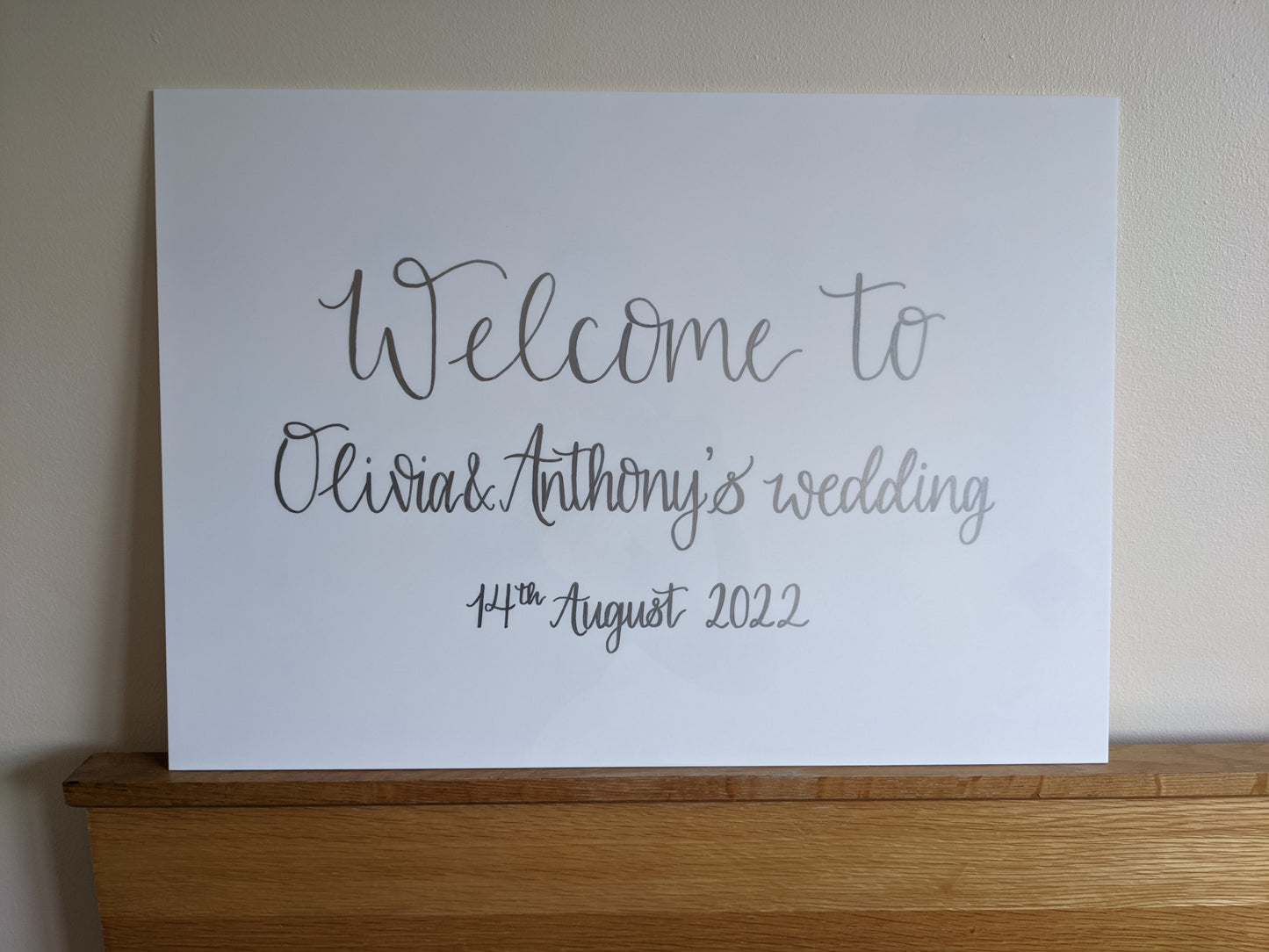 Acrylic welcome sign