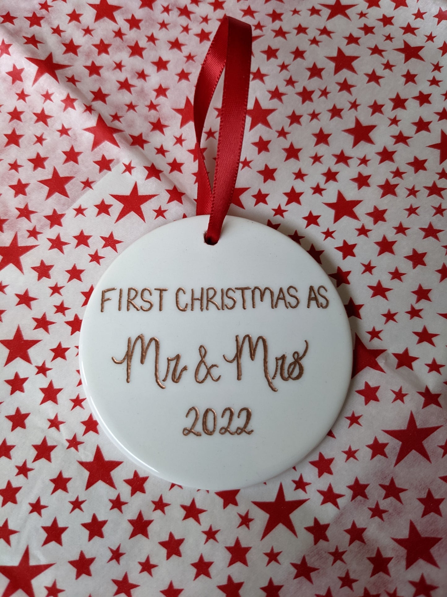 Engraved ceramic bauble