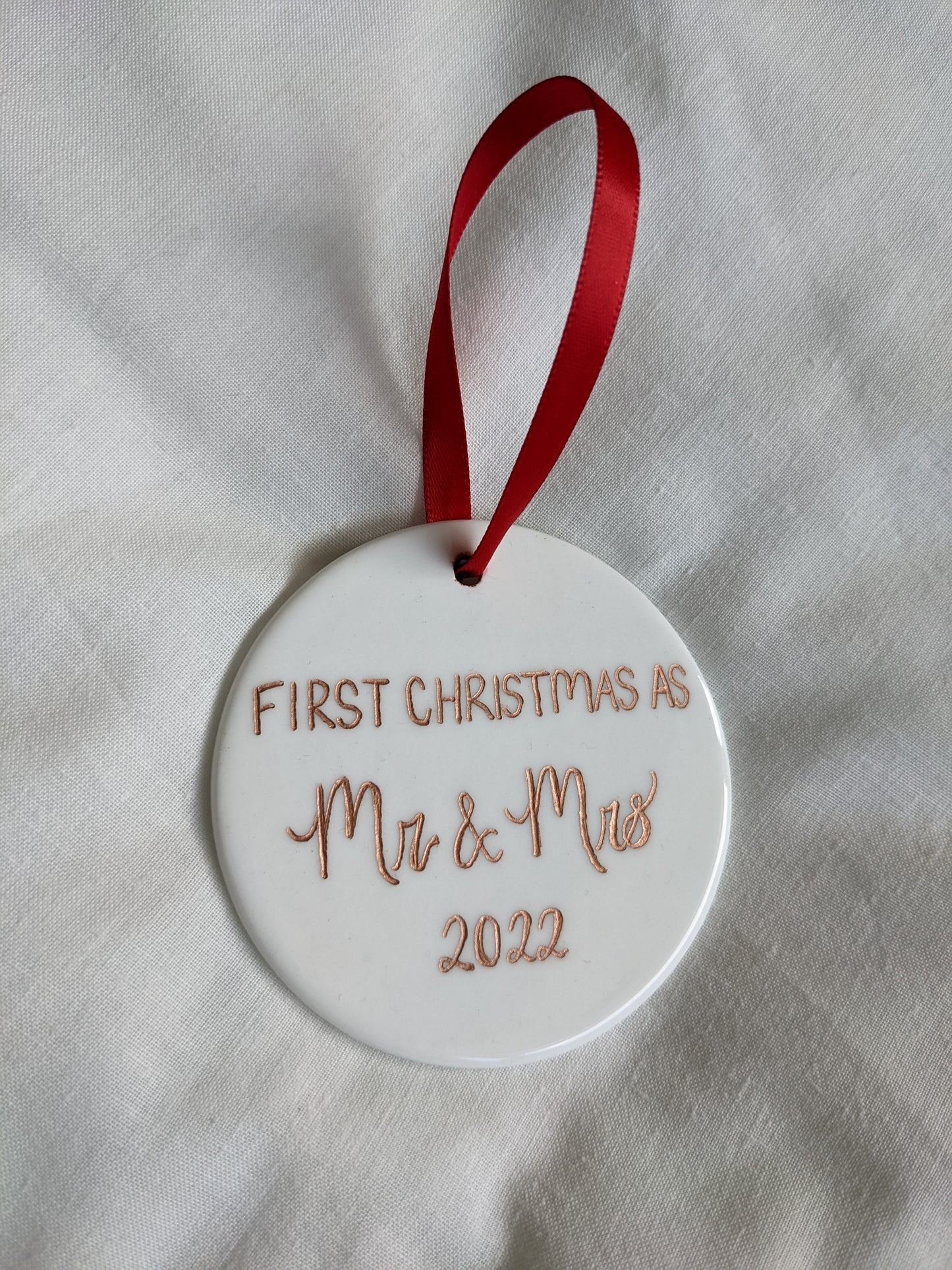 Engraved ceramic bauble