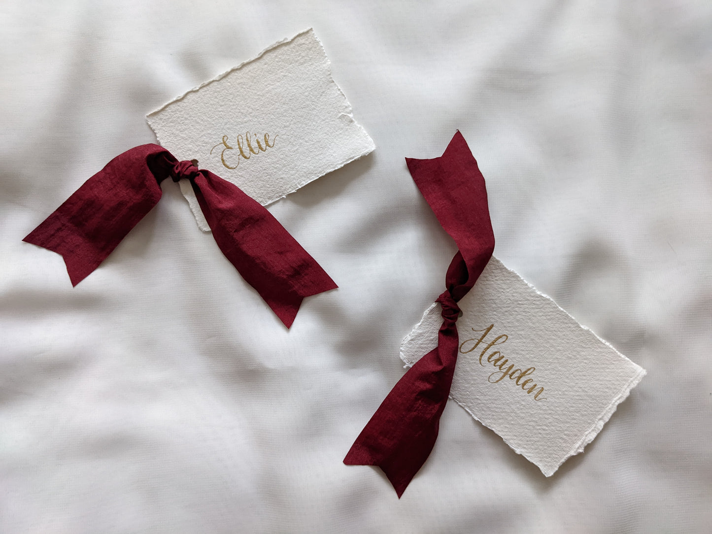 Handmade card place names
