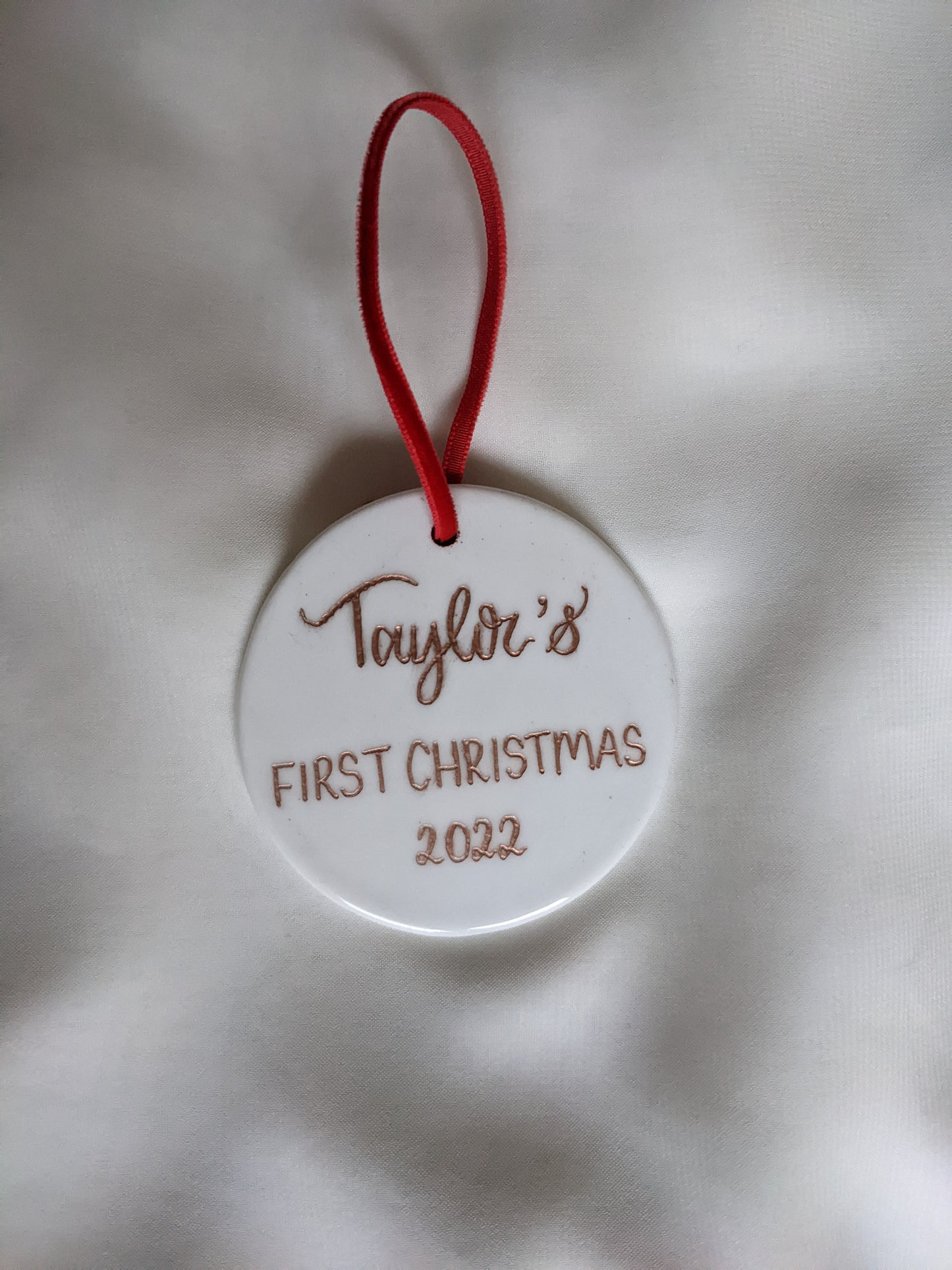 Engraved ceramic bauble
