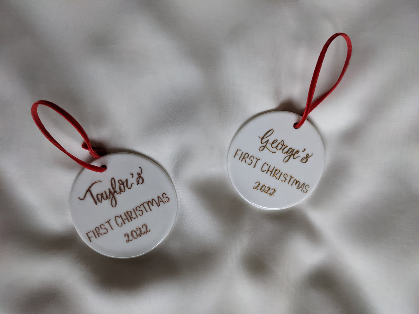 Engraved ceramic bauble