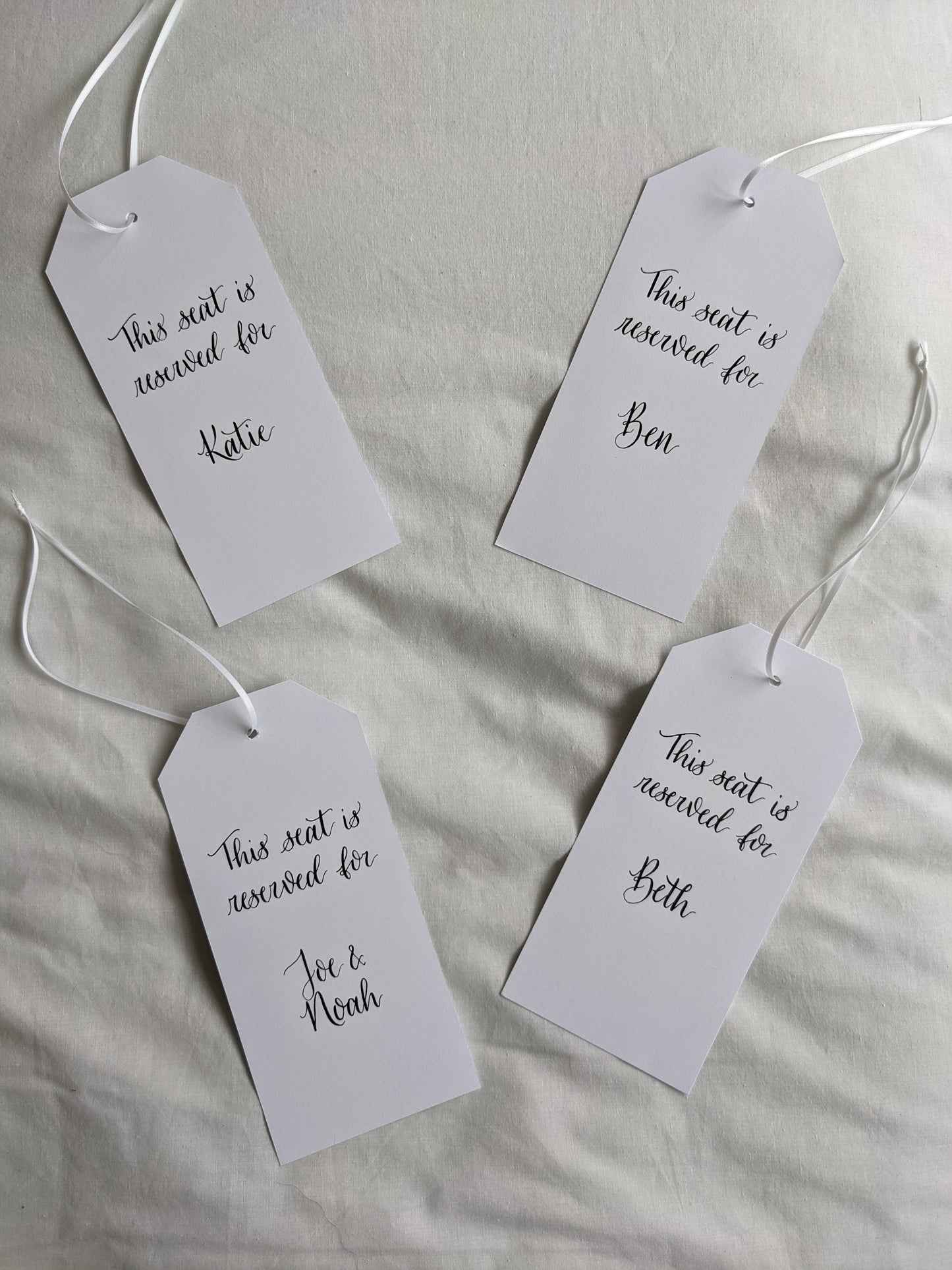 Reserved seat hanger tag