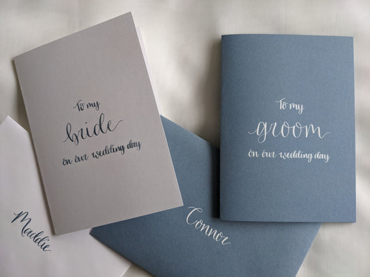 To my bride/to my groom card