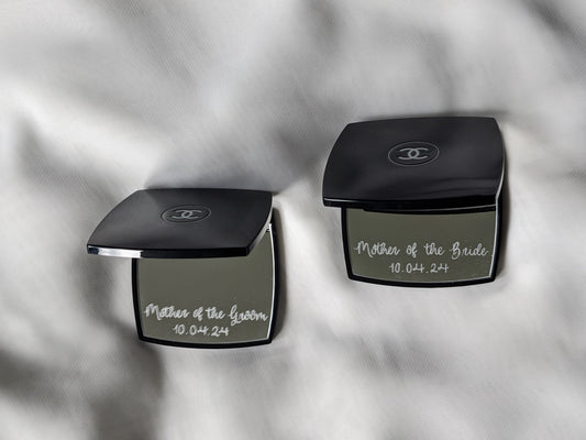 Engraved Chanel compact mirror