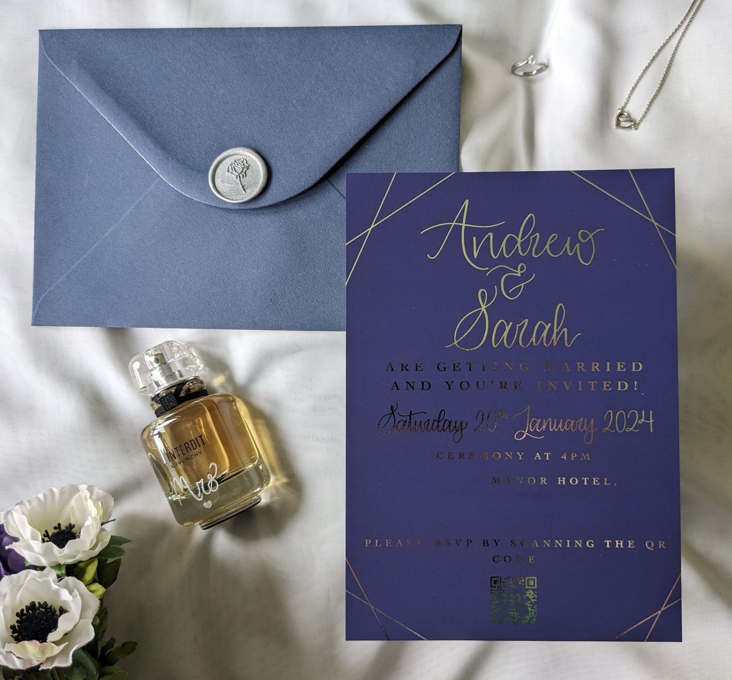 Hot foil invitations
